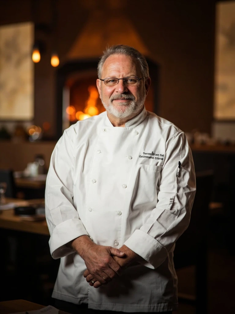 Chef Steve Marrone in the kitchen at Steve's Greenhouse Grill