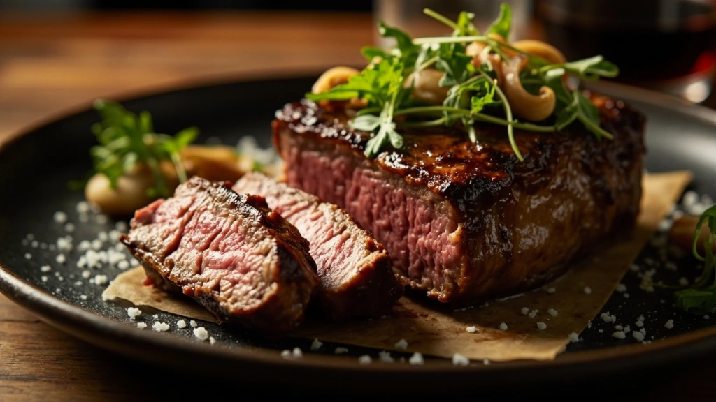 Dry-aged ribeye from the hearth, the signature dish
