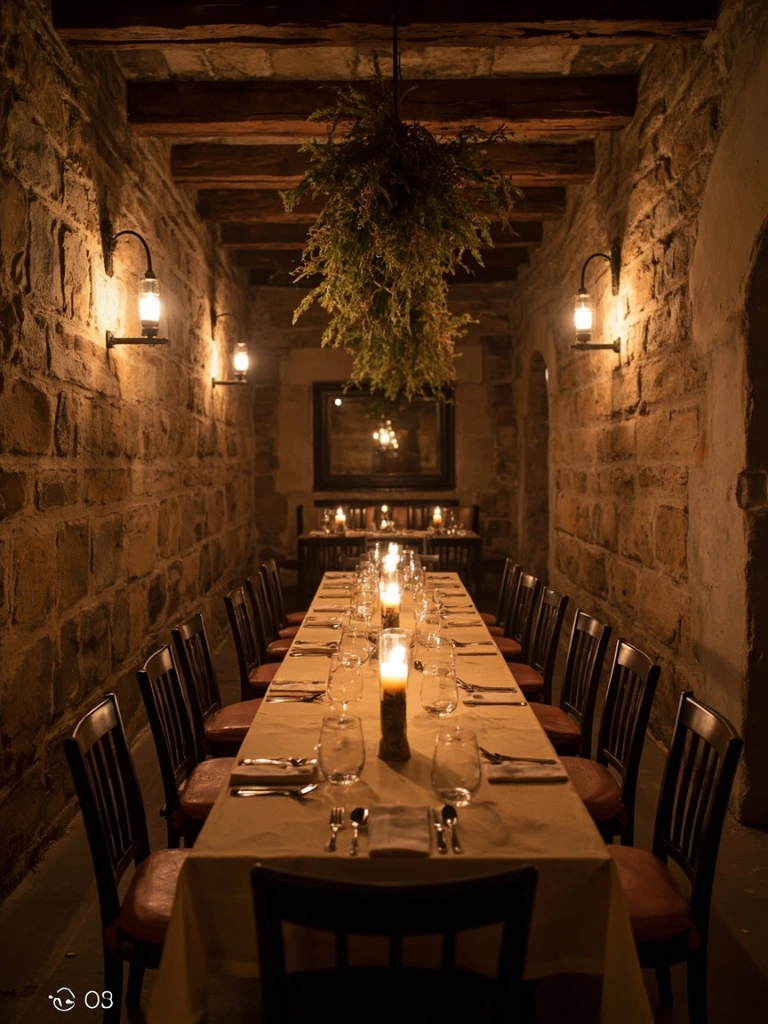 The 16-seat private dining cellar