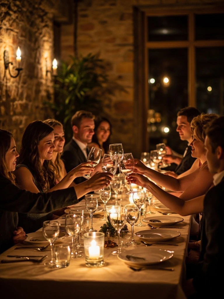 Rehearsal dinner in the private cellar